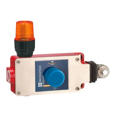 e-stop rope pull switch XY2CH - 1NC+1NO - pilot light 24V - mushroom pushbutton - Telemecanique Sensors - XY2CH13353