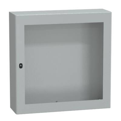 Spacial S3D tspt door w/o mount.plate. H1000xW1000xD300 IP66 IK08 RAL7035. - Schneider Electric - NSYS3D101030T