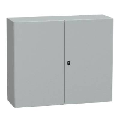 Spacial S3D plain door w/o mount.plate. H1000xW1200xD400 IP55 IK10 RAL7035. - Schneider Electric - NSYS3D101240D