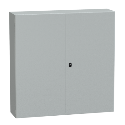 Spacial S3D 2 plain door w/o mount.plate. H1200xW1200xD300 IP55 IK10 RAL7035. - Schneider Electric - NSYS3D121230D