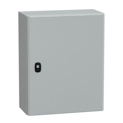 Spacial S3D plain door with mount.plate. H500xW400xD200 IP66 IK10 RAL7035. - Schneider Electric - NSYS3D5420P