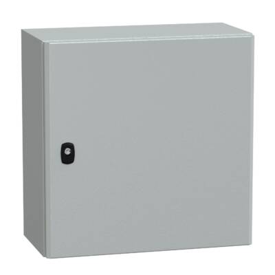 Spacial S3D plain door w/o mount.plate. H500xW500xD250 IP66 IK10 RAL7035. - Schneider Electric - NSYS3D5525