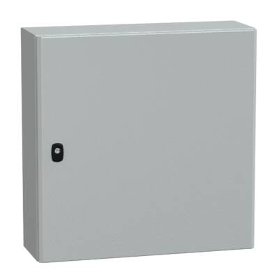 Spacial S3D plain door with mount.plate. H600xW600xD200.IP66 IK10 RAL7035. - Schneider Electric - NSYS3D6620P