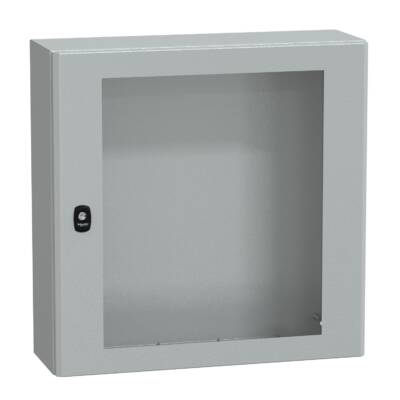 Spacial S3D tspt door w/o mount.plate H600xW600xD200.IP66 IK08 RAL7035. - Schneider Electric - NSYS3D6620T