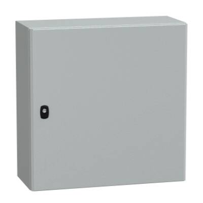 Spacial S3D plain door w/o mount.plate. H600xW600xD250.IP66 IK10 RAL7035. - Schneider Electric - NSYS3D6625