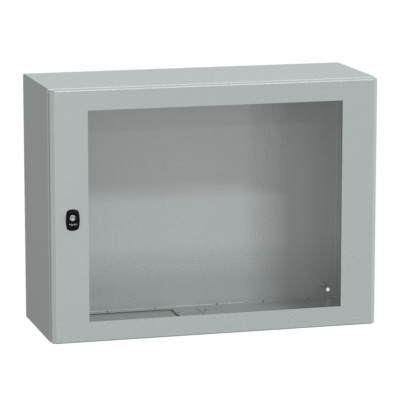 Spacial S3D tspt door w/o mount.plate H600xW800xD300.IP66 IK08 RAL7035. - Schneider Electric - NSYS3D6830T