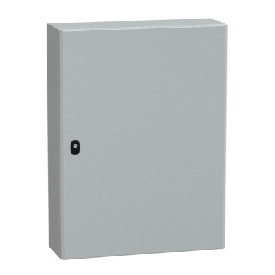 Spacial S3D plain door with mount.plate. H800xW600xD200.IP66 IK10 RAL7035. - Schneider Electric - NSYS3D8620P