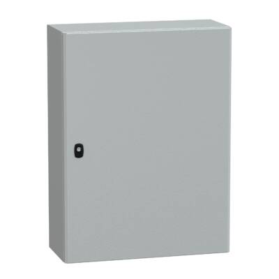 Spacial S3D plain door with mount.plate. H800xW600xD250.IP66 IK10 RAL7035. - Schneider Electric - NSYS3D8625P