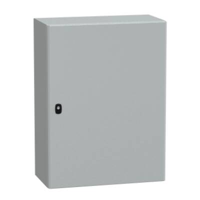 Spacial S3D plain door w/o mount.plate. H800xW600xD300.IP66 IK10 RAL7035. - Schneider Electric - NSYS3D8630