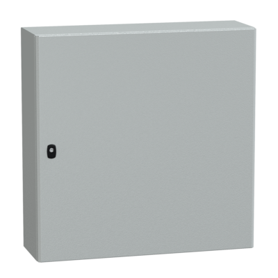 Spacial S3D plain door with mount.plate. H800xW800xD250.IP66 IK10 RAL7035. - Schneider Electric - NSYS3D8825P