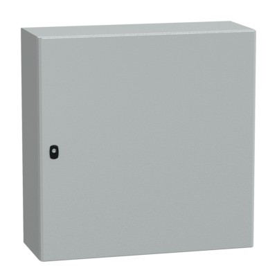 Spacial S3D plain door with mount.plate.H800xW800xD300.IP66 IK10 RAL7035. - Schneider Electric - NSYS3D8830P