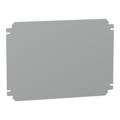 Plain mounting plate H300xW400mm made of galvanised sheet steel - Schneider Electric - NSYMM34SB