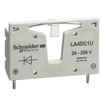 TeSys D - suppressor module - diodes - 12...250 V DC - Schneider Electric - LA4DC1U