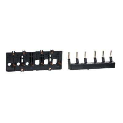 Set of parallel and inversing busbars, for 3P reversing contactors assembly with GV2RS, LC1D09-D38 lugs terminals - Schneider Electric - LAD9VP1