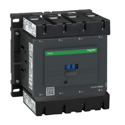 TeSys D contactor - 4P(4 NO) - AC-1 - <= 440 V 200 A - 220 V AC 50/60 Hz coil - Schneider Electric - LC1D115004M7