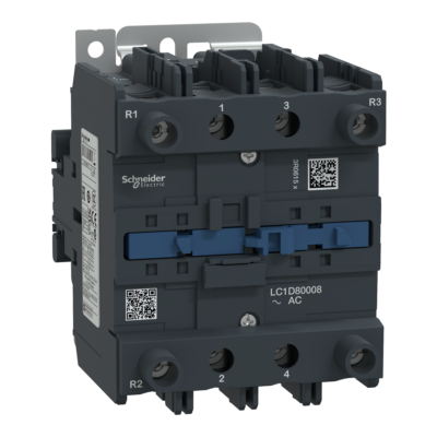 TeSys D contactor - 4P(2 NO + 2 NC) - AC-1 <= 440 V 125 A 48 V AC 50/60 Hz coil - Schneider Electric - LC1D80008E7