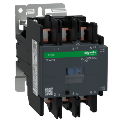 TeSys D contactor S207 - 3P (3NO) AC-3 80A <=440V - coil 72V DC wide - Schneider Electric - LC1D806SWS207