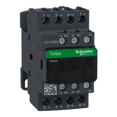 TeSys D contactor - 4P(4 NO) - AC-1 - <= 440 V 25 A - 110 V AC 50/60 Hz coil - Schneider Electric - LC1DT25F7