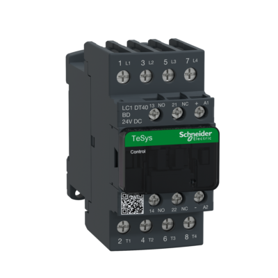 TeSys D contactor - 4P(4 NO) - AC-1 - <= 440 V 40 A - 24 V DC standard coil - Schneider Electric - LC1DT40BD