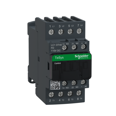 TeSys D contactor - 4P(4 NO) - AC-1 - <= 440 V 40 A - 110 V DC standard coil - Schneider Electric - LC1DT40FD