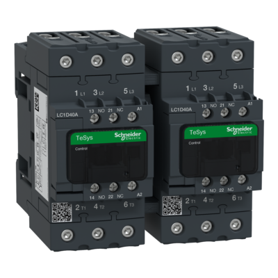 TeSys D reversing contactor - 3P(3 NO) - AC-3 - <= 440 V 40 A - 120 V AC coil - Schneider Electric - LC2D40AG7