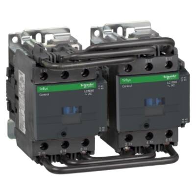 TeSys D reversing contactor - 3P(3 NO) - AC-3 - <= 440 V 80 A - 48 V AC coil - Schneider Electric - LC2D80E7