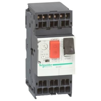 Motor circuit breaker, TeSys GV2, 3P, 1.6-2.5 A, thermal magnetic, spring terminals - Schneider Electric - GV2RT073