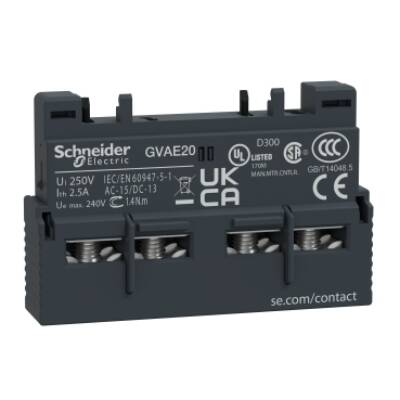 TeSys GV2 & GV3 - auxiliary contact - 2 NO - Schneider Electric - GVAE20