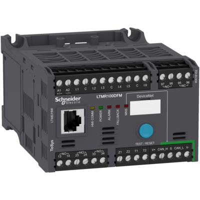 Motor Management, TeSys T, motor controller, DeviceNet, 6 logic inputs, 3 relay logic outputs, 5 to 100A, 100 to 240 VAC - Schneider Electric - LTMR100DFM