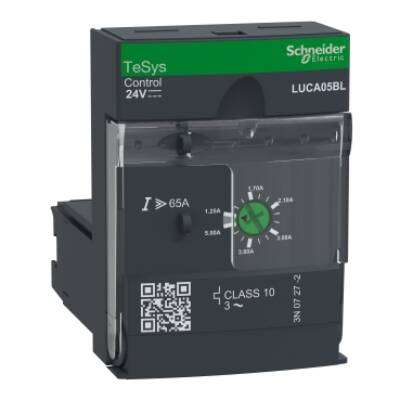 Standard control unit, TeSys U, 1.25-5A, 3P motors, thermal magnetic protection, class 10, coil 24V DC - Schneider Electric - LUCA05BL