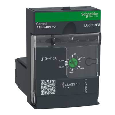 Advanced control unit, TeSys U, 8-32A, 1P motors, protection & diagnostic, class 10, coil 110-240V AC/DC - Schneider Electric - LUCC32FU