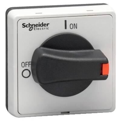 Disconnect switch, TeSys VLS, protruding rotary handle, screw mounting, 48x48 mm, black handle, 5 mm shaft - Schneider Electric - VLSH4S5B