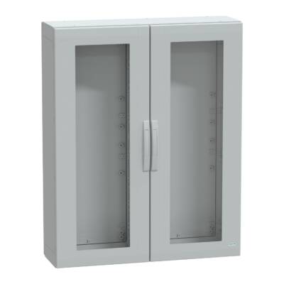 Floor standing encl. polyester vers.PLA compl.sealed 1250x1000x320 IP65 glazed - Schneider Electric - NSYPLA12103TG