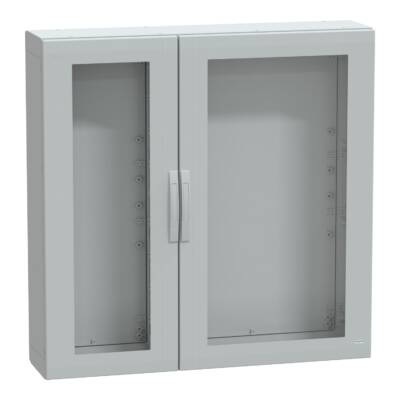 Floor standing encl. polyester vers.PLA compl.sealed 1250x1250x320 IP65 glazed - Schneider Electric - NSYPLA12123TG