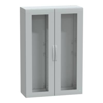 Floor standing encl. polyester vers.PLA compl.sealed 1500x1000x420 IP65 glazed - Schneider Electric - NSYPLA15104TG