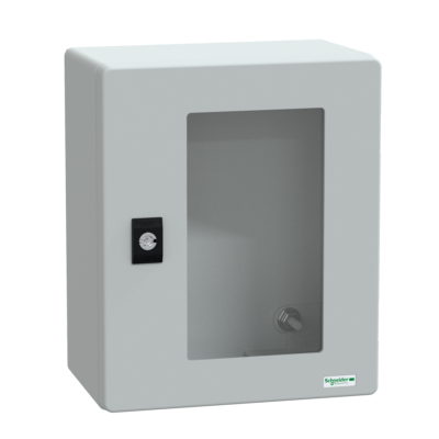 wall-mounting encl. polyester monobloc IP66 H308xW255xD160mm transparent door - Schneider Electric - NSYPLM3025TG