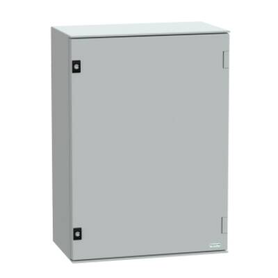 wall-mounting encl. polyester monobloc IP66 H747xW536xD300mm+bakelite mount.pl. - Schneider Electric - NSYPLM75BG