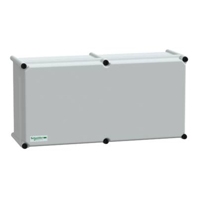 PLS box, polyester rear, opaque PC cover IP65 27x54x18cm - Schneider Electric - NSYPLSC2754G