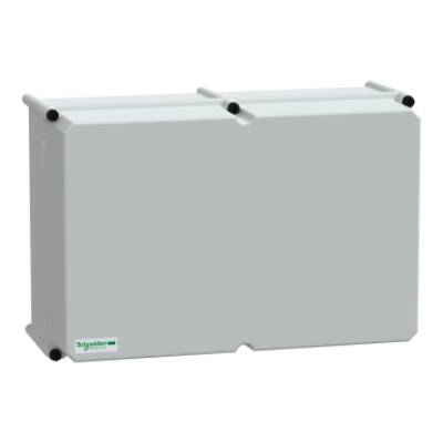 PLS box, polyester rear, opaque PC cover IP65 36x54x23cm - Schneider Electric - NSYPLSC3654AG