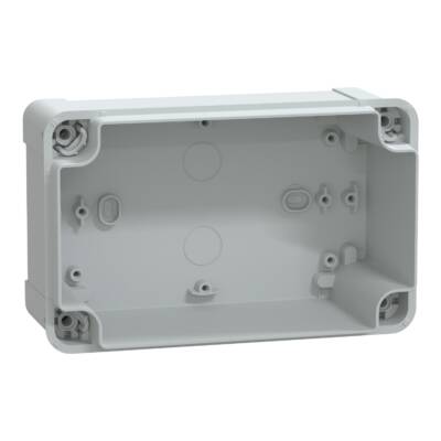 PC box IP66 IK08 RAL7035 Int.H175W105D100 Ext.H192W121D105 Transp.cover H40 - Schneider Electric - NSYTBP191210HT