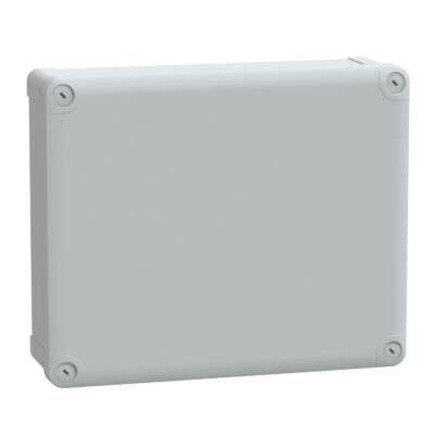 PC box IP66 IK08 RAL7035 Int.H275W225D80 Ext.H291W241D88 opaque PC cover H20 - Schneider Electric - NSYTBP29248