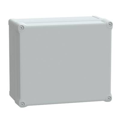 PC box IP66 IK08 RAL7035 Int.H325W275D160 Ext.H341W291D168 opaque PC cover H60 - Schneider Electric - NSYTBP342916H