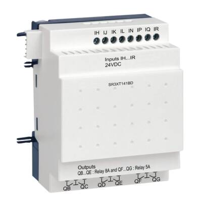 discrete I/O extension module - 14 I O - 24 V DC - for Zelio Logic - Telemecanique - SR3XT141BD