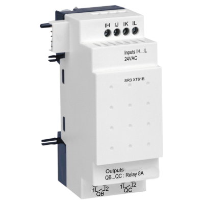 discrete I/O extension module - 6 I O - 24 V AC - for Zelio Logic - Schneider Electric - SR3XT61B