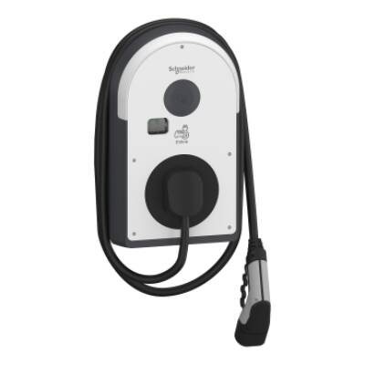 EVB3S22NC0M - Charging station, EVlink Pro AC/AC Metal, 22kW, 32A, 3P+N, T2 attached cable, RDC-DD 6mA, MID meter