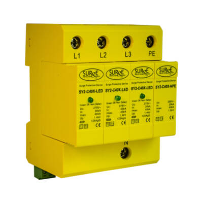 – Type 2+3, 3 Phase, with LED Indication, for TT, TNC-S and TN-S installations.