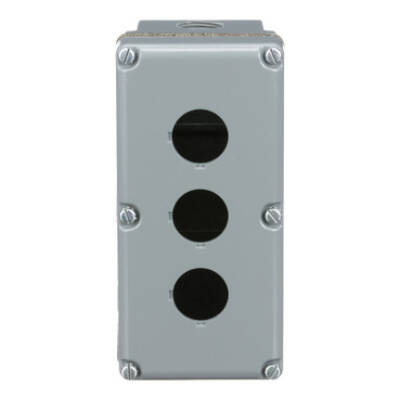 empty control station - 9001K - aluminium - 3 cut-outs Ø 30 - Schneider Electric - 9001KY3