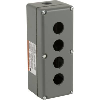 empty control station - 9001K - aluminium - 4 cut-outs Ø 30 - Schneider Electric - 9001KY4