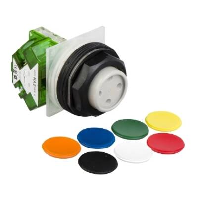 7 colors choice pushbutton Ø 30 - projecting spring return- 1NO - Schneider Electric - 9001SKR3UH5