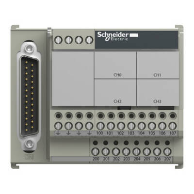 connection sub-base ABE7 - for distribution of 4 thermocouples - Schneider Electric - ABE7CPA412